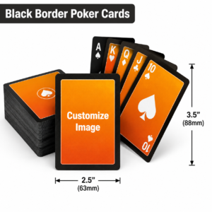 Poker Size Playing Cards (Black Border)
