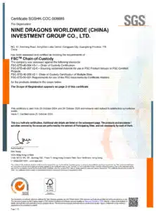 SGS FSC COC