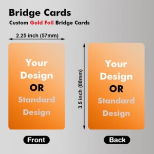Bridge Size Playing Cards(Gold Foil)
