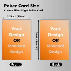 Poker Size Playing Cards(Silver Edges)