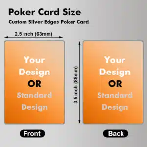 Poker Size Playing Cards(Silver Edges)